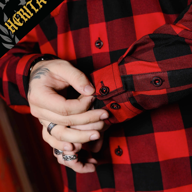 DIXXON DIXXON RED RUM HERITAGE FLANNEL RED/BLK