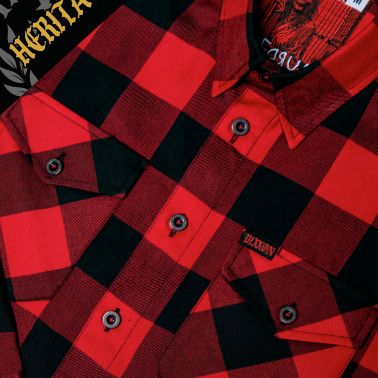 DIXXON DIXXON RED RUM HERITAGE FLANNEL RED/BLK