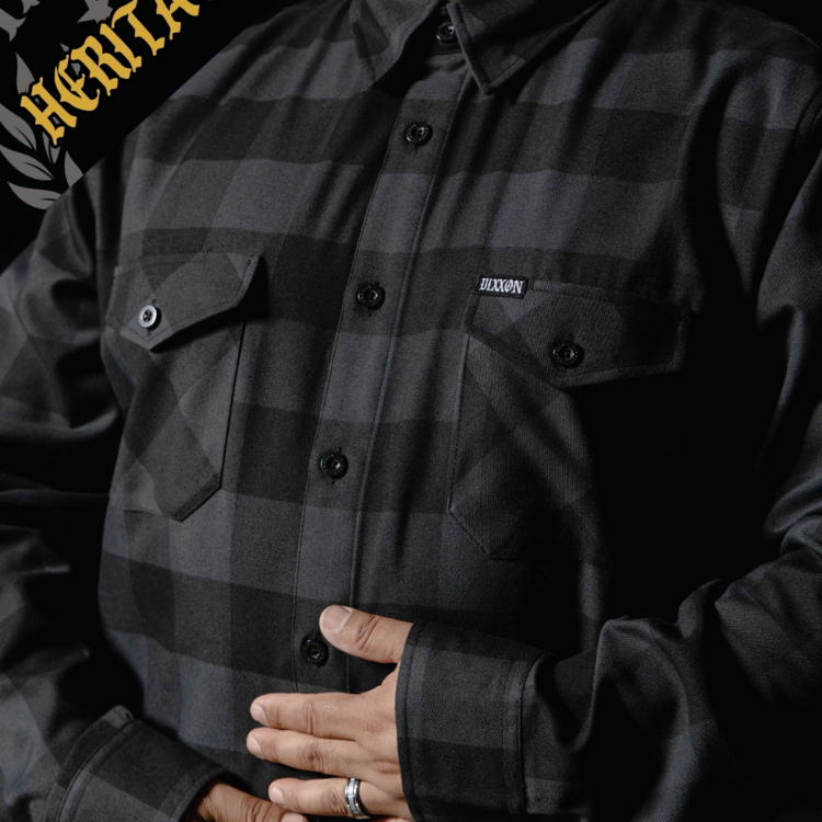 DIXXON DIXXON MURKED HERITAGE FLANNEL GREY/BLK