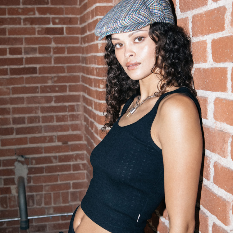 Brixton Brixton POINTELLE SLIM FIT TANK BLACK