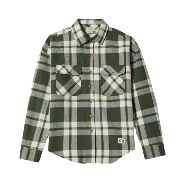 Brixton Brixton BOWERY VINTAGE L/S OVERSHIRT GREEN/BLUE