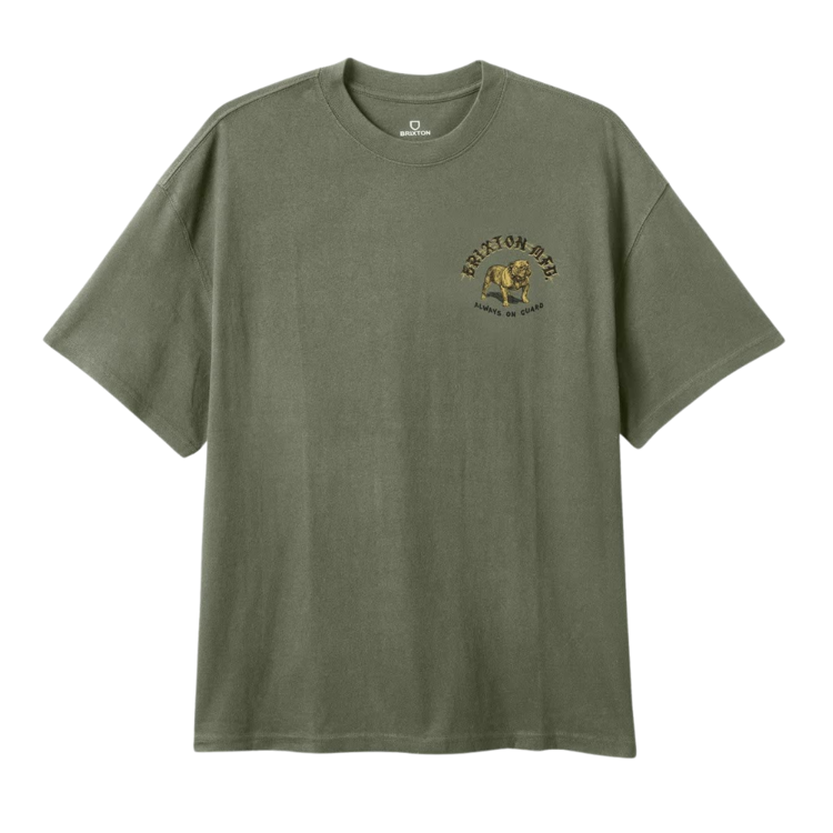 Brixton Brixton BAUER HW RELAXED TEE OLIVE SURPLUS CLASSIC WASH