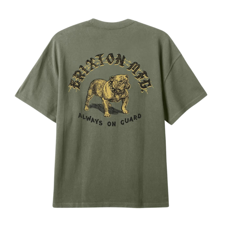 Brixton Brixton BAUER HW RELAXED TEE OLIVE SURPLUS CLASSIC WASH