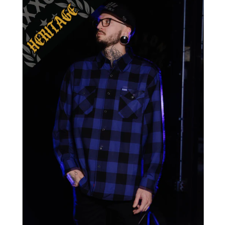 DIXXON DIXXON STAGEDIVE HERITAGE FLANNEL BLUE/BLACK