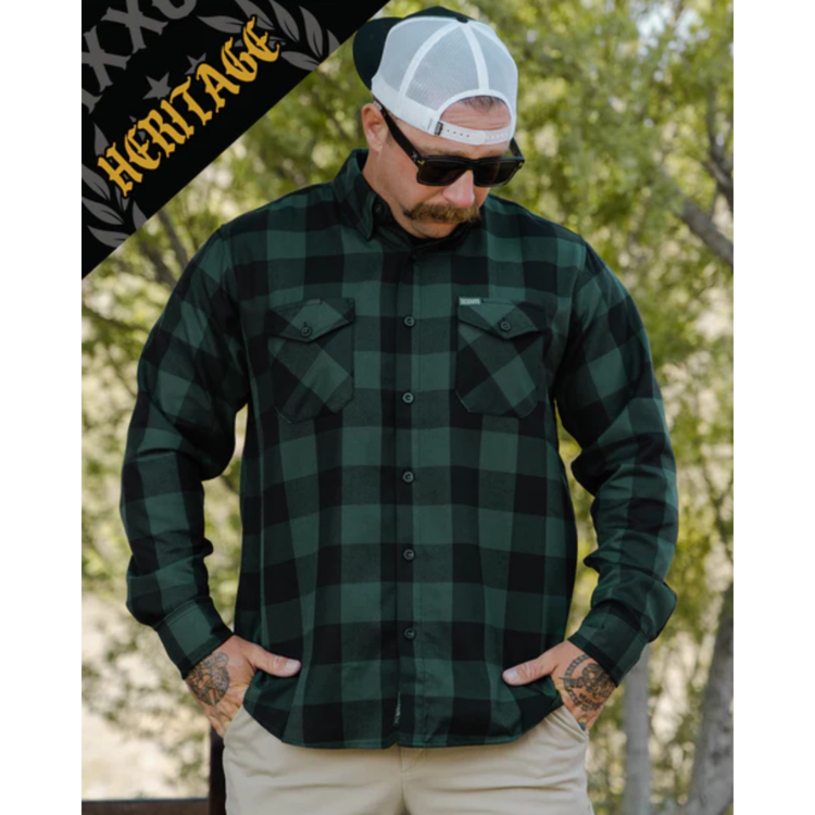DIXXON DIXXON EVERGREEN HERITAGE FLANNEL GREEN