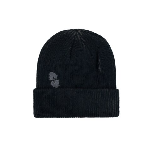 SOUVENIR Souvenir TWO TONE RIB BEANIE BLACK