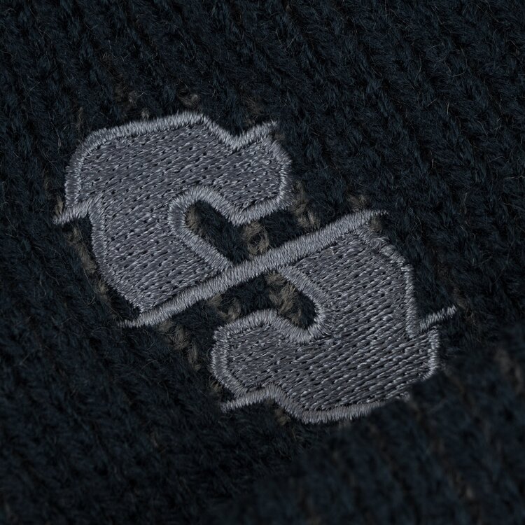 SOUVENIR Souvenir TWO TONE RIB BEANIE BLACK