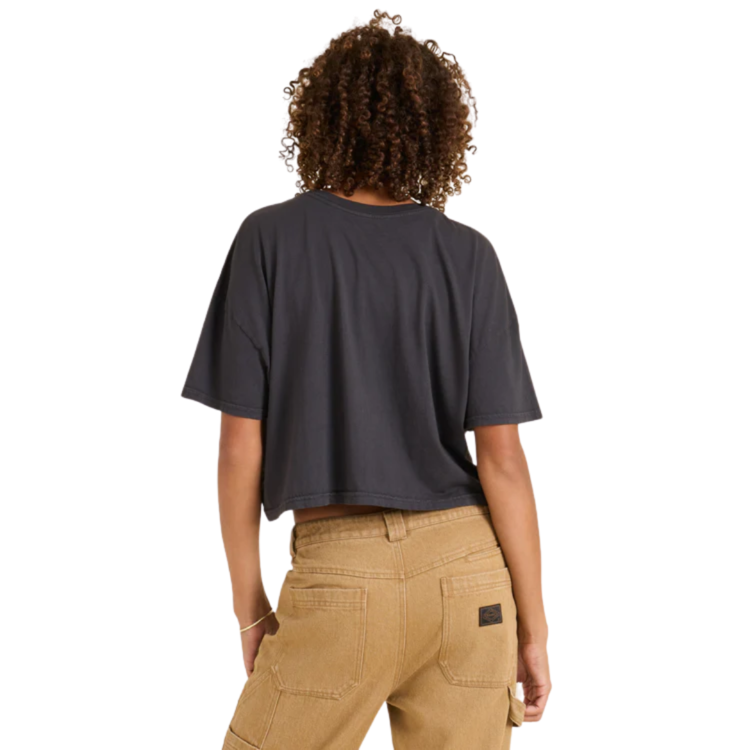 Roark Roark MOTO SKELE BOXY CROP FADED BLACK