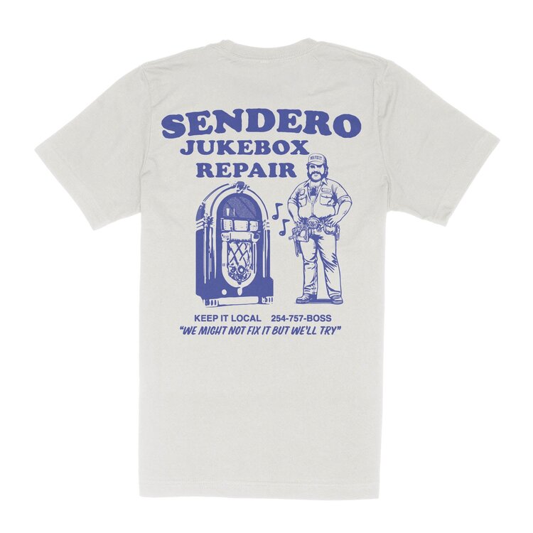 SENDERO SENDERO JUKEBOX REPAIR T-SHIRT WHITE