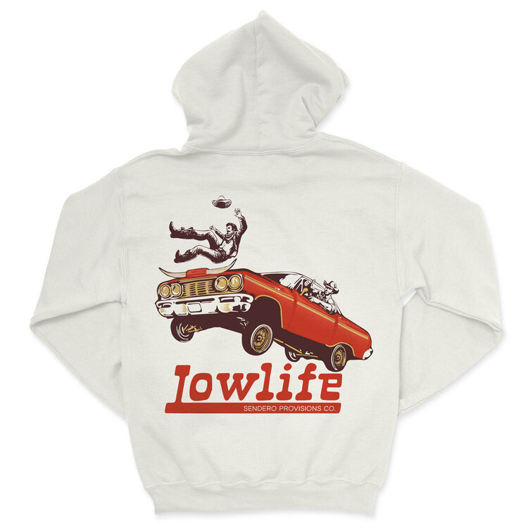 SENDERO SENDERO LOW LIFE HOODIE WHITE