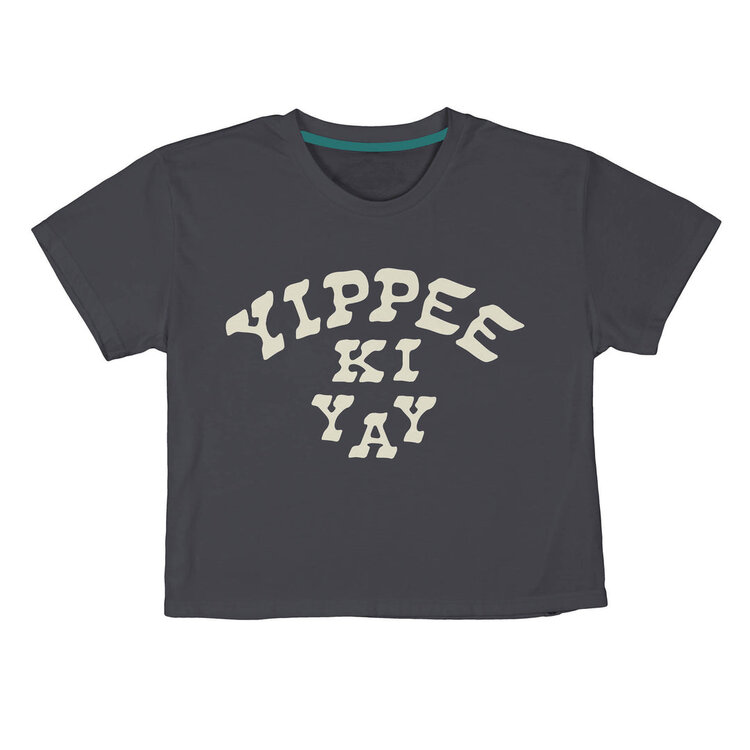 SENDERO SENDERO YIPPEE KI YAY CROP TEE BLACK