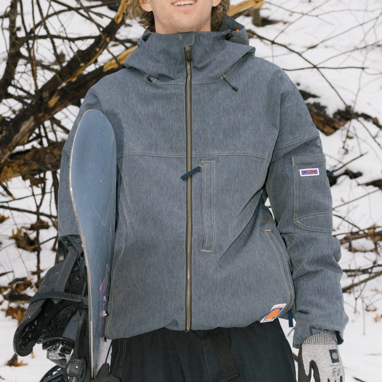 686 686 MENS DOJO SHELL JACKET NAVY DENIM