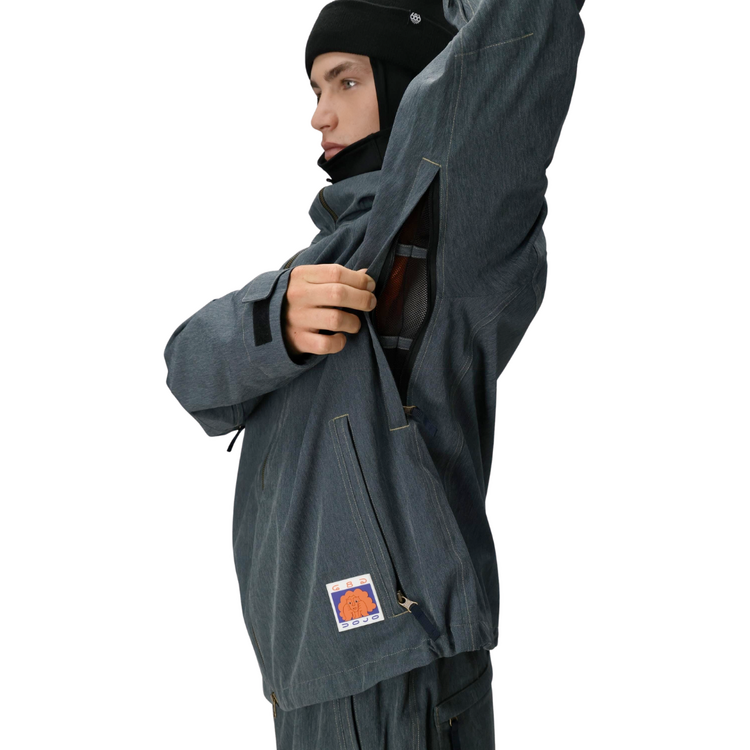 686 686 MENS DOJO SHELL JACKET NAVY DENIM