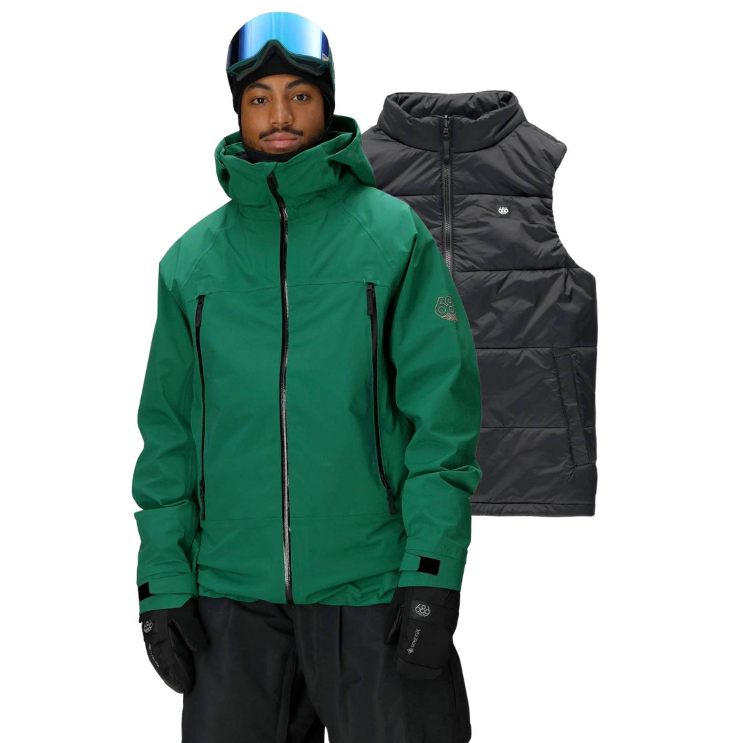 686 MENS SMARTY 3-IN-1 RODEO 3L JACKET EMERALD GREEN - Industry