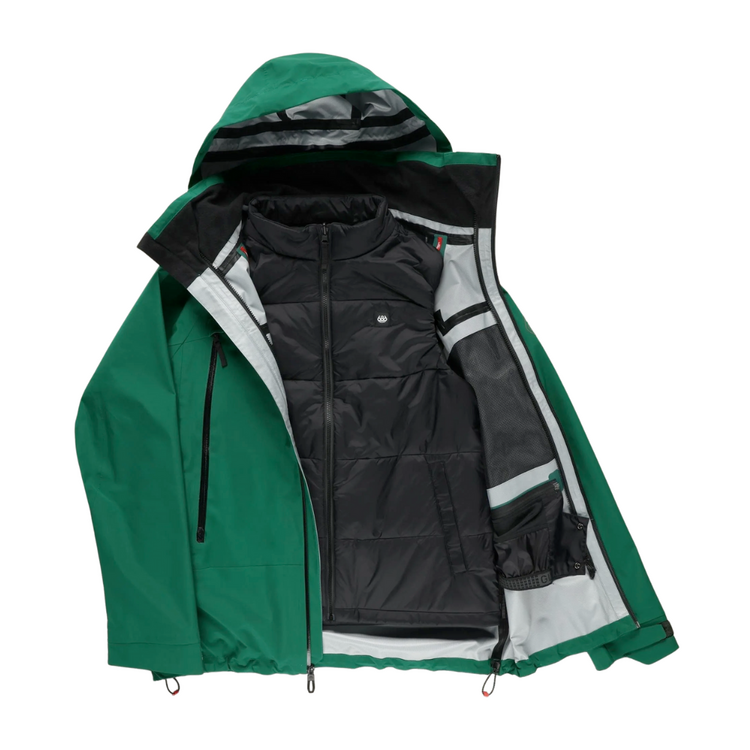 686 686 MENS SMARTY 3-IN-1 RODEO 3L JACKET EMERALD GREEN