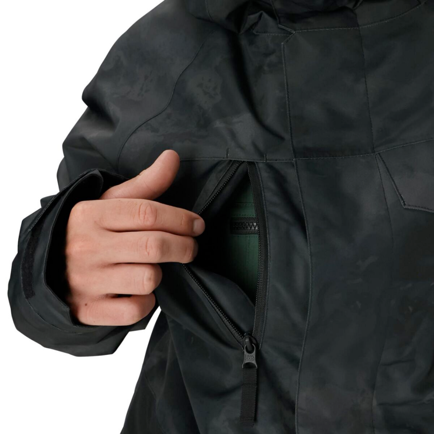 686 MENS GEO INSULATED JACKET BLACK HEMISPHERE - Industry Skate & Snow