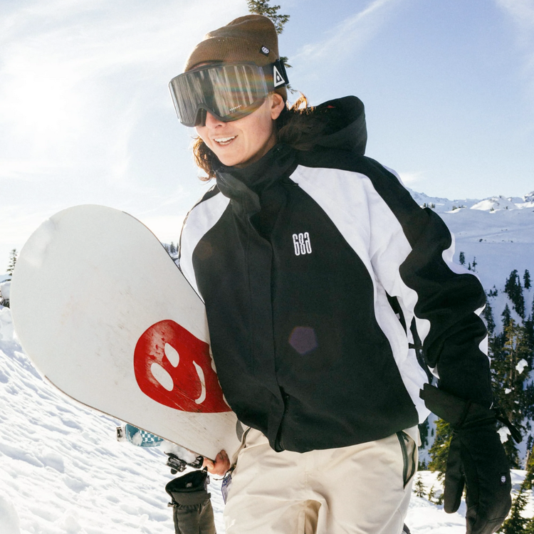 686 686 WOMENS HOLOGRAM SHELL JACKET BLACK COLORBLOCK