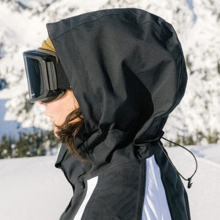 686 686 WOMENS HOLOGRAM SHELL JACKET BLACK COLORBLOCK