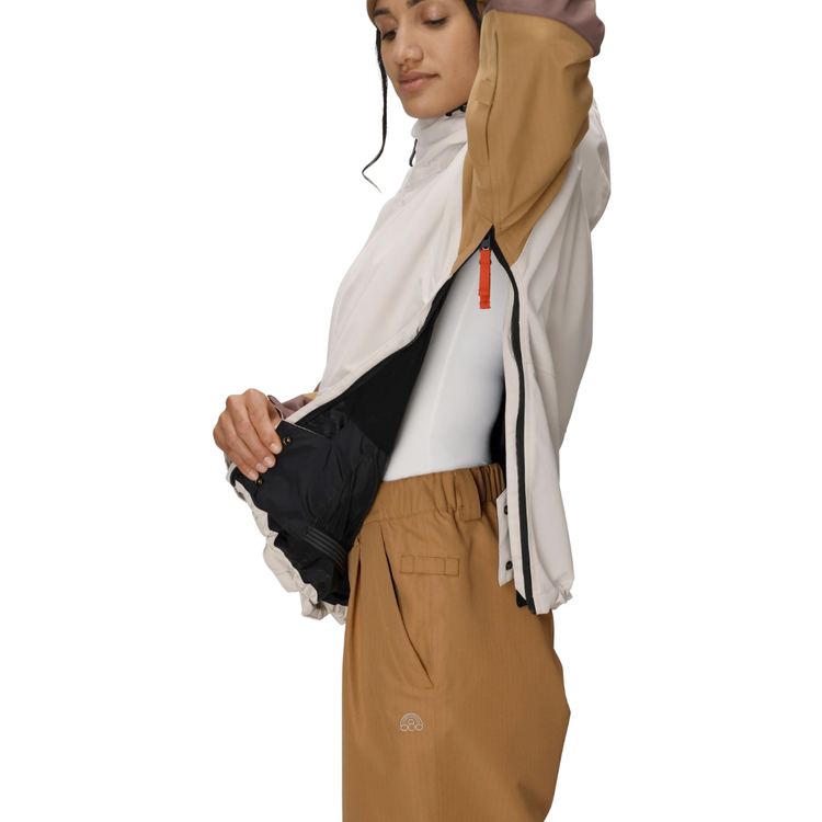 686 686 WOMENS OUTLINE SHELL ANORAK LIMESTONE COLORBLOCK