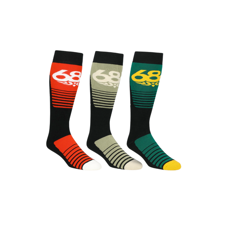 686 686 MENS MOTO SOCKS - 3 PACK ASSORTED