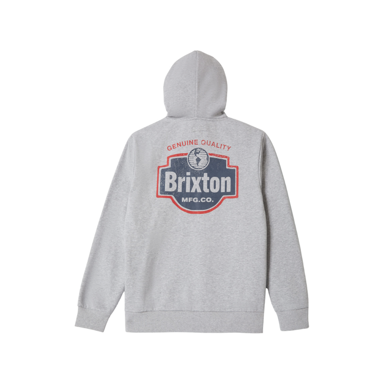 Brixton BRIXTON QUALITY HOODIE - GUNMETAL HEATHER