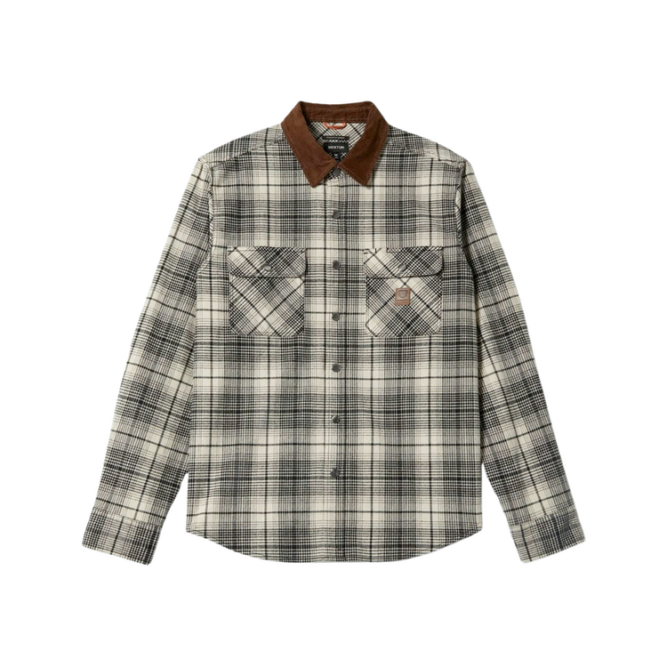 Brixton BRIXTON BUILDERS BOWERY PERF FLANNEL OFF WHITE/BLACK