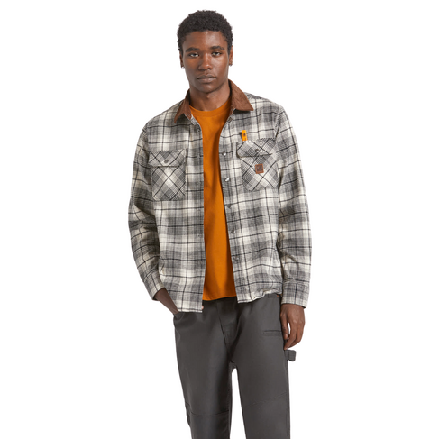 Brixton BRIXTON BUILDERS BOWERY PERF FLANNEL OFF WHITE/BLACK