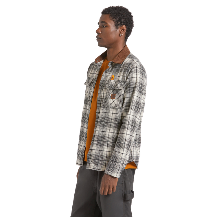 Brixton BRIXTON BUILDERS BOWERY PERF FLANNEL OFF WHITE/BLACK