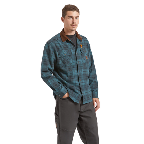 Brixton BRIXTON BUILDERS BOWERY PERF FLANNEL NIGHT SAGE/BLACK