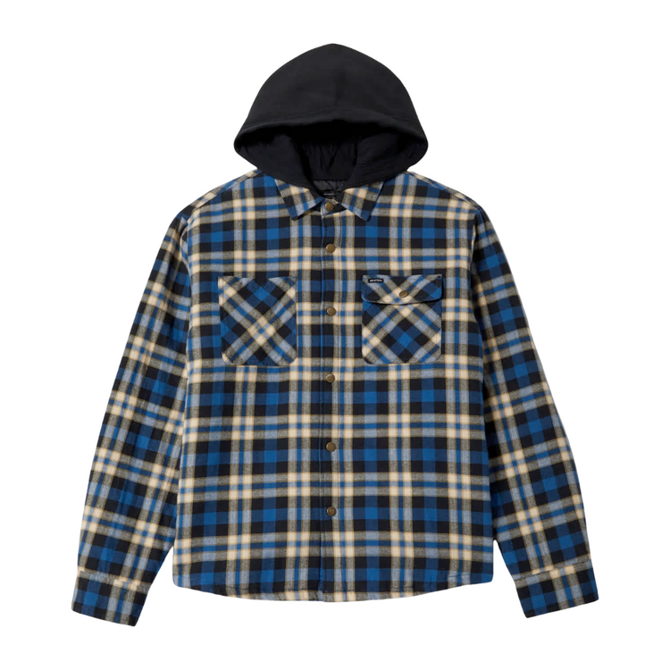 Brixton BRIXTON BOWERY QUILTED HOODED JACKET NAVY/CREAM