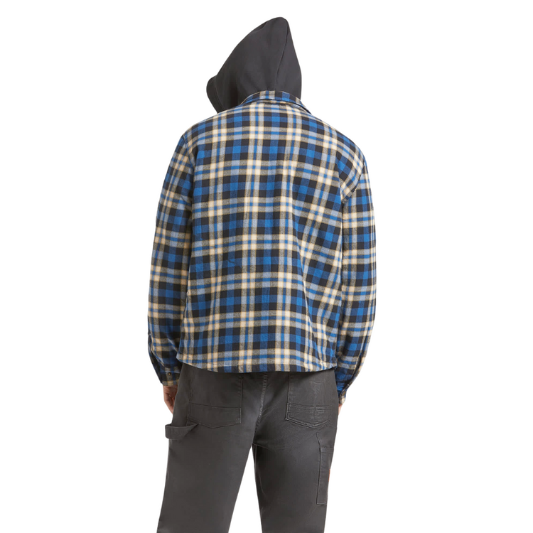 Brixton BRIXTON BOWERY QUILTED HOODED JACKET NAVY/CREAM