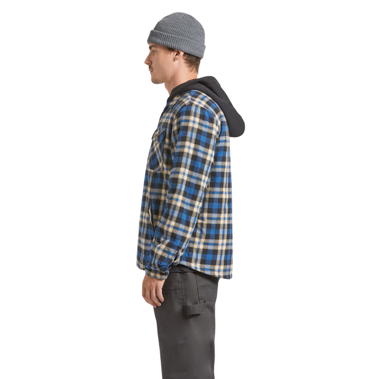 Brixton BRIXTON BOWERY QUILTED HOODED JACKET NAVY/CREAM