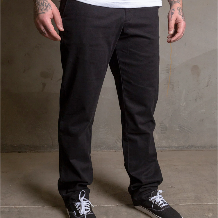 DIXXON DIXXON CHINO STRETCH PANTS BLACK
