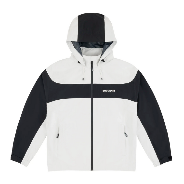 SOUVENIR SOUVENIR 2.5 PLY RECESSION JACKET MARSHMALLOW BLK