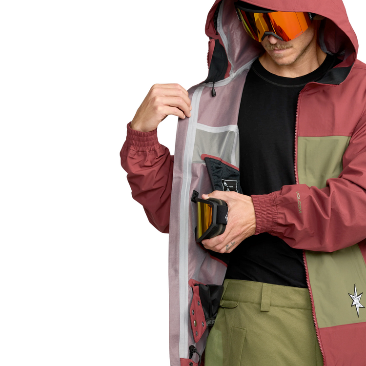 Volcom Volcom ARTHUR 3L JACKET BURNT RED