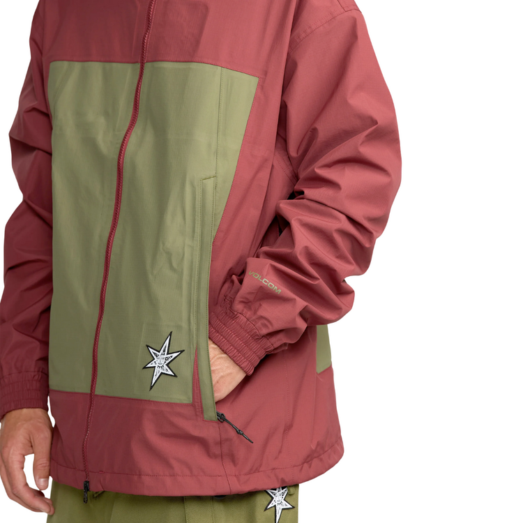 Volcom Volcom ARTHUR 3L JACKET BURNT RED