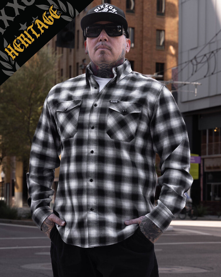 DIXXON DIXXON CRENSHAW HERITAGE FLANNEL BLACK/WHITE