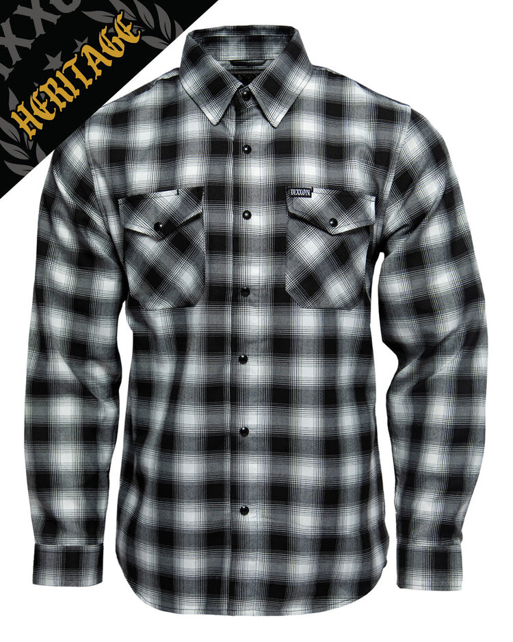DIXXON DIXXON CRENSHAW HERITAGE FLANNEL BLACK/WHITE