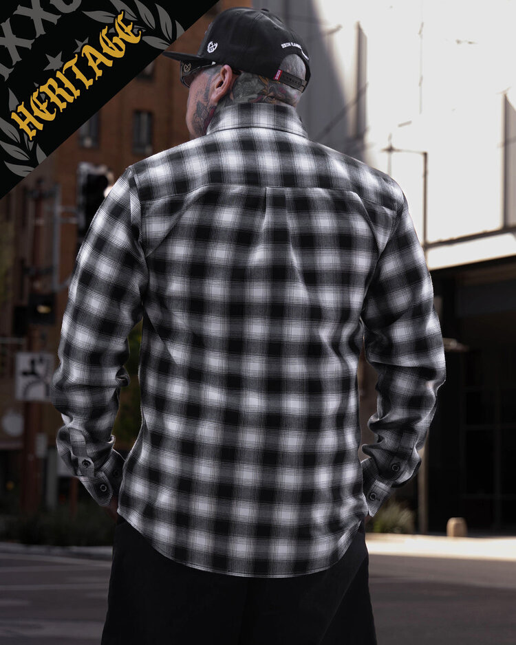 DIXXON DIXXON CRENSHAW HERITAGE FLANNEL BLACK/WHITE