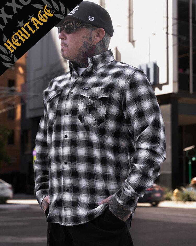 DIXXON DIXXON CRENSHAW HERITAGE FLANNEL BLACK/WHITE