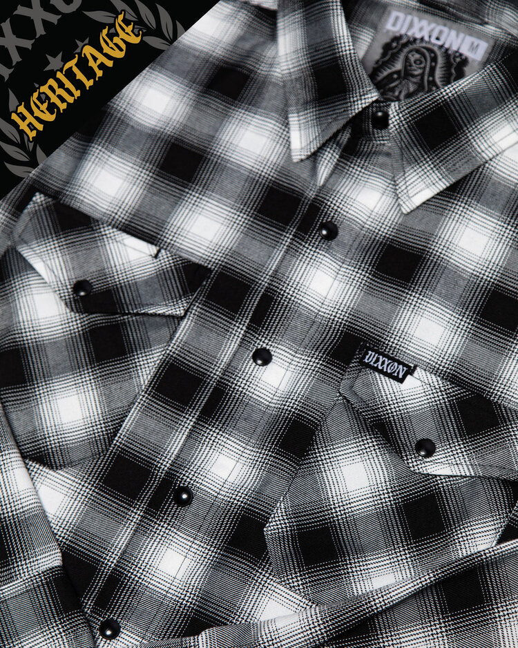 DIXXON DIXXON CRENSHAW HERITAGE FLANNEL BLACK/WHITE