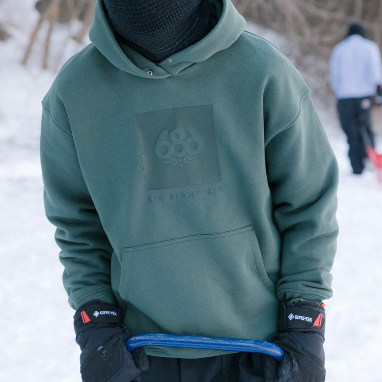 686 686 KNOCKOUT LOGO PREMIUM HW PO HOODY MOSS GREEN