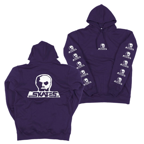 SKULL SKATES SKULL SKATES HOOD SKULL LOGO PURPLE