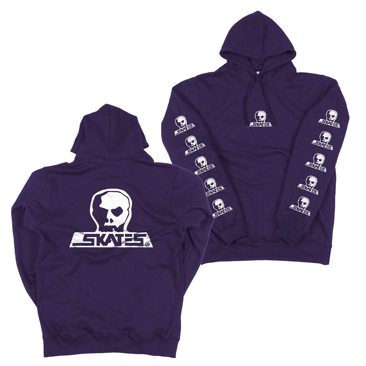 SKULL SKATES SKULL SKATES HOOD SKULL LOGO PURPLE