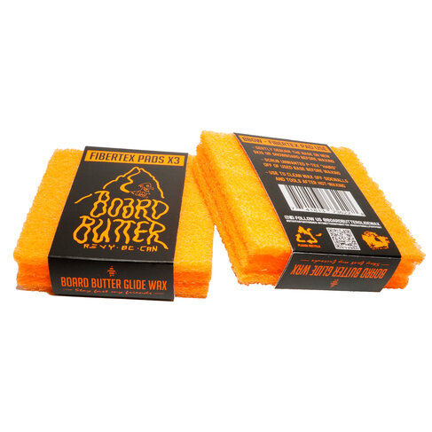Board Butter Glide Wax BOARD BUTTER GLIDE WAX Fibertex Pads   (3 Packs)