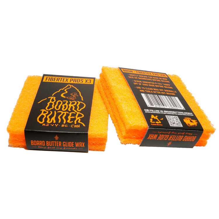 Board Butter Glide Wax BOARD BUTTER GLIDE WAX Fibertex Pads   (3 Packs)