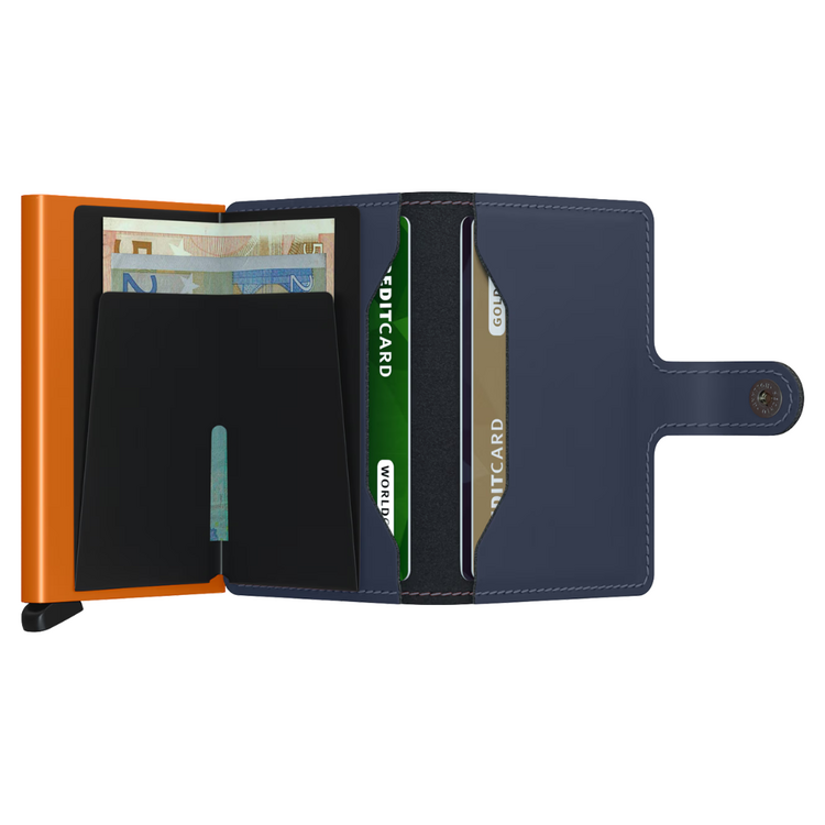 Secrid SECRID MINIWALLET MATTE NIGHTBLUE & ORANGE