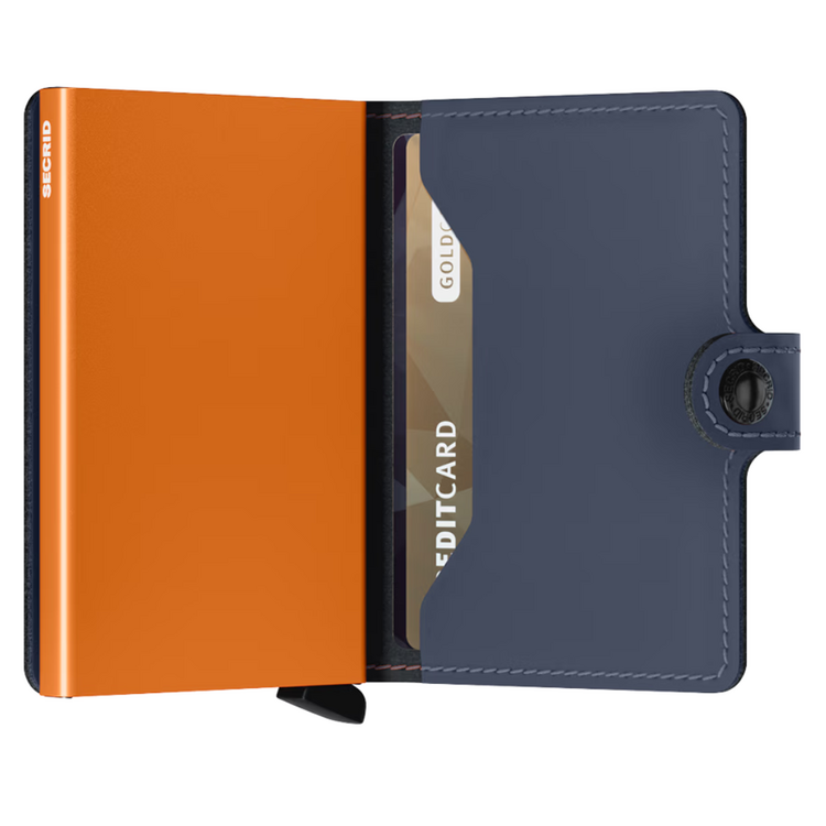 Secrid SECRID MINIWALLET MATTE NIGHTBLUE & ORANGE