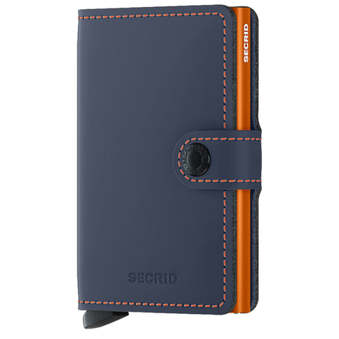 Secrid SECRID MINIWALLET MATTE NIGHTBLUE & ORANGE