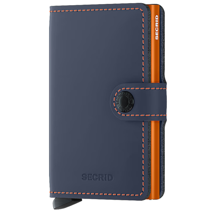 Secrid SECRID MINIWALLET MATTE NIGHTBLUE & ORANGE